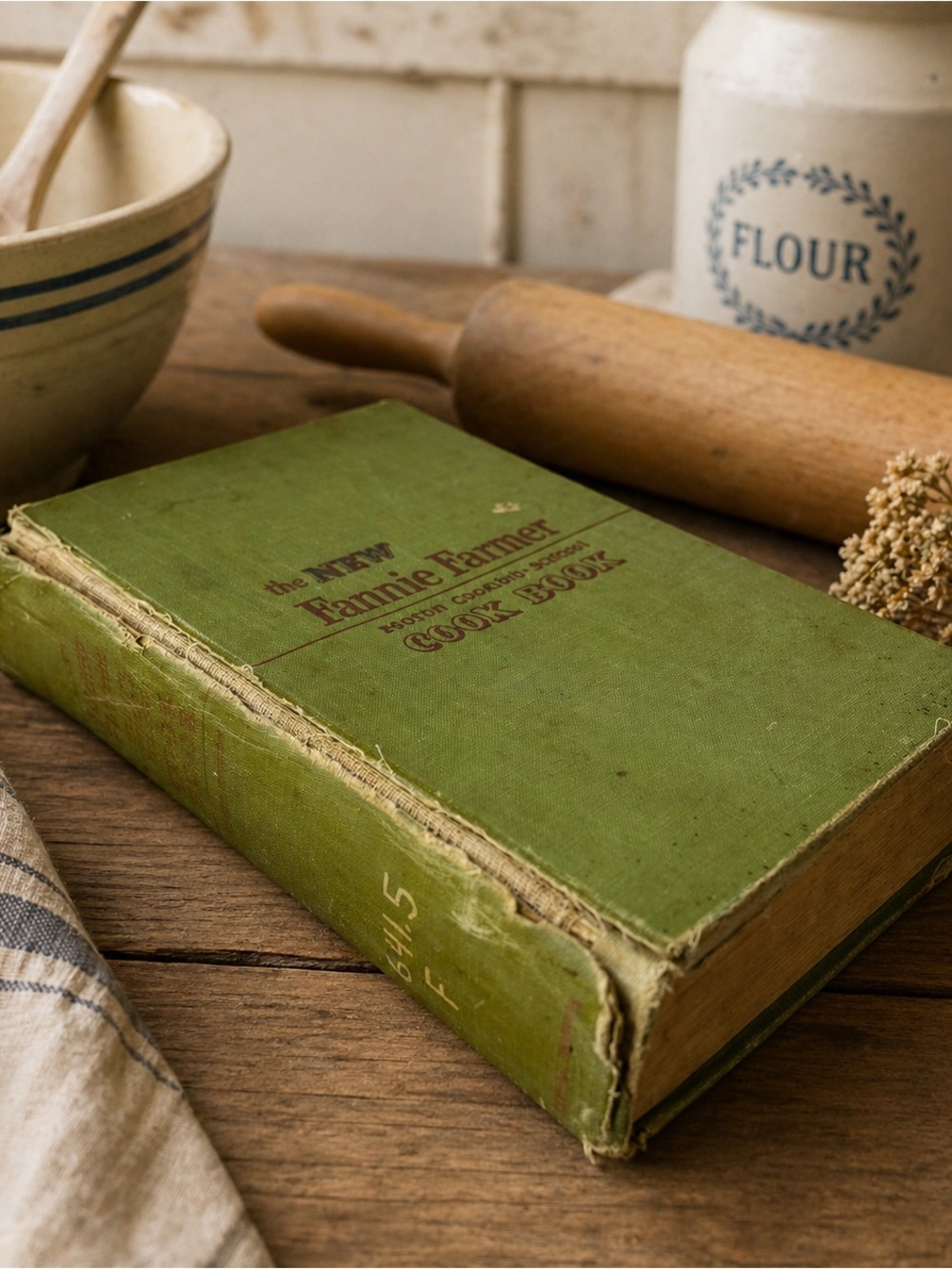 Fannie Farmer Boston Cooking School Cookbook 1951 9th Ed - Rustic Kitchen Decor